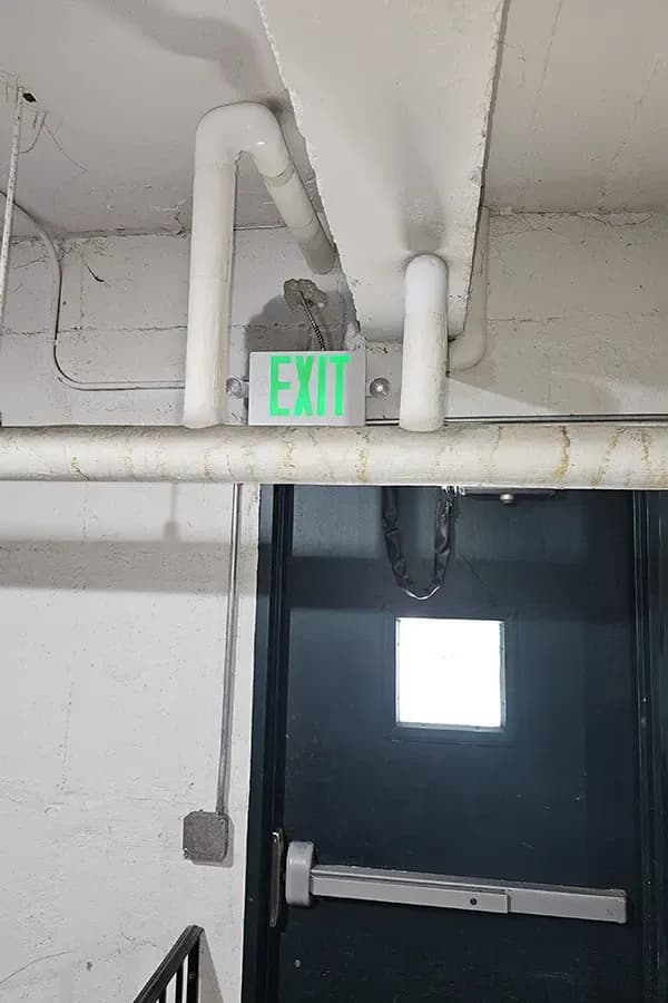 commercial exit light installation or replacement b