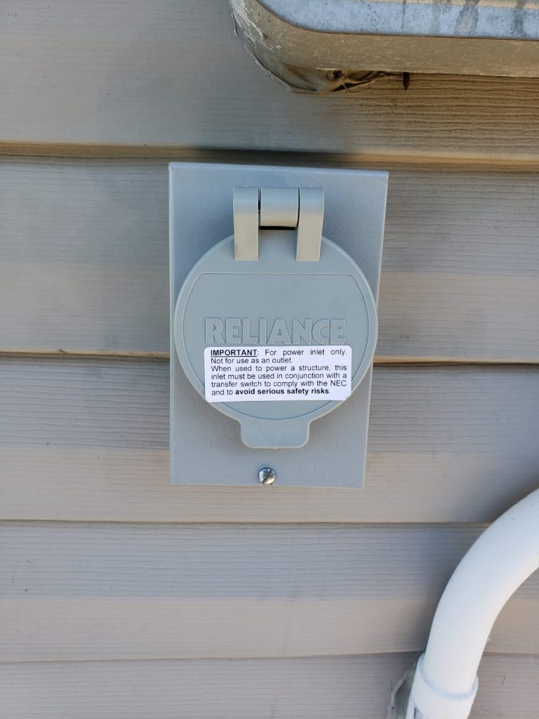 Generator Plug On A Residence, Nassau County NY